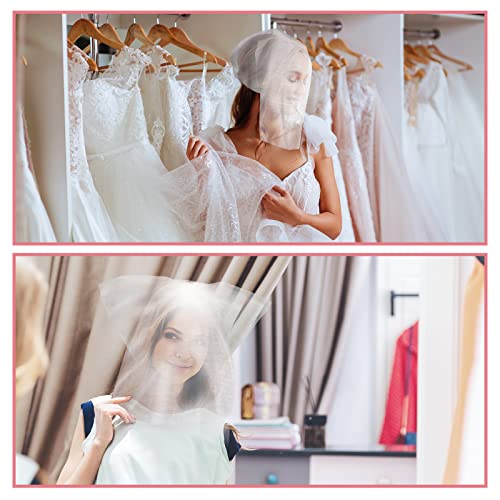 Tegeme 50 Pieces Makeup Protector Hood Disposable Cosmetic Mask Beauty Makeup and Clothing Protector Non Woven Dress Make up Face Cover Makeup Protector Face Mask for Women Girl Changing Room Supply - Image 3