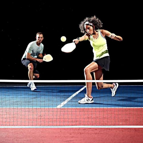Image of Franklin Sports Half Court Size Pickleball Net by Franklin Pickleball - Includes 10ft Net, (2) Paddles, and (2) X-40 USA Pickleball Approved Pickleballs