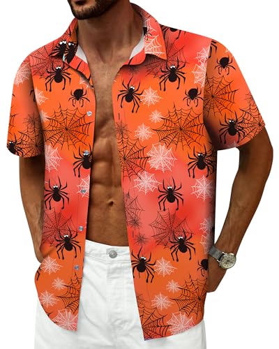 Image of Hawaiian Shirt for Men Tropical Shirts Summer Beach Button Down Short Sleeve Luau Aloha Floral Cruise Vacation Outfit 2026