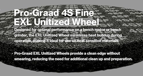 Image of EXL Unitized Wheel, Silicon Carbide, 6 inch Diameter x 1 /2 inch Wide x 1 /2 inch Arbor, 4S Fine | 15849 | (Pack of 1)