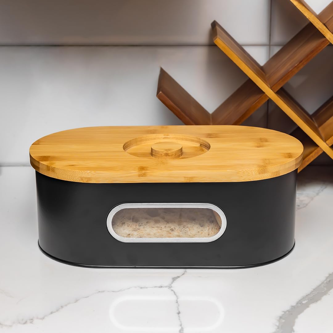 Bread Boxes - Wooden Bread Box - Stylish Bread Keeper - Bread Boxes for Kitchen Counter - Reliable Bread Storage Box - Modern Bread Bin - Bread Box by Knivi