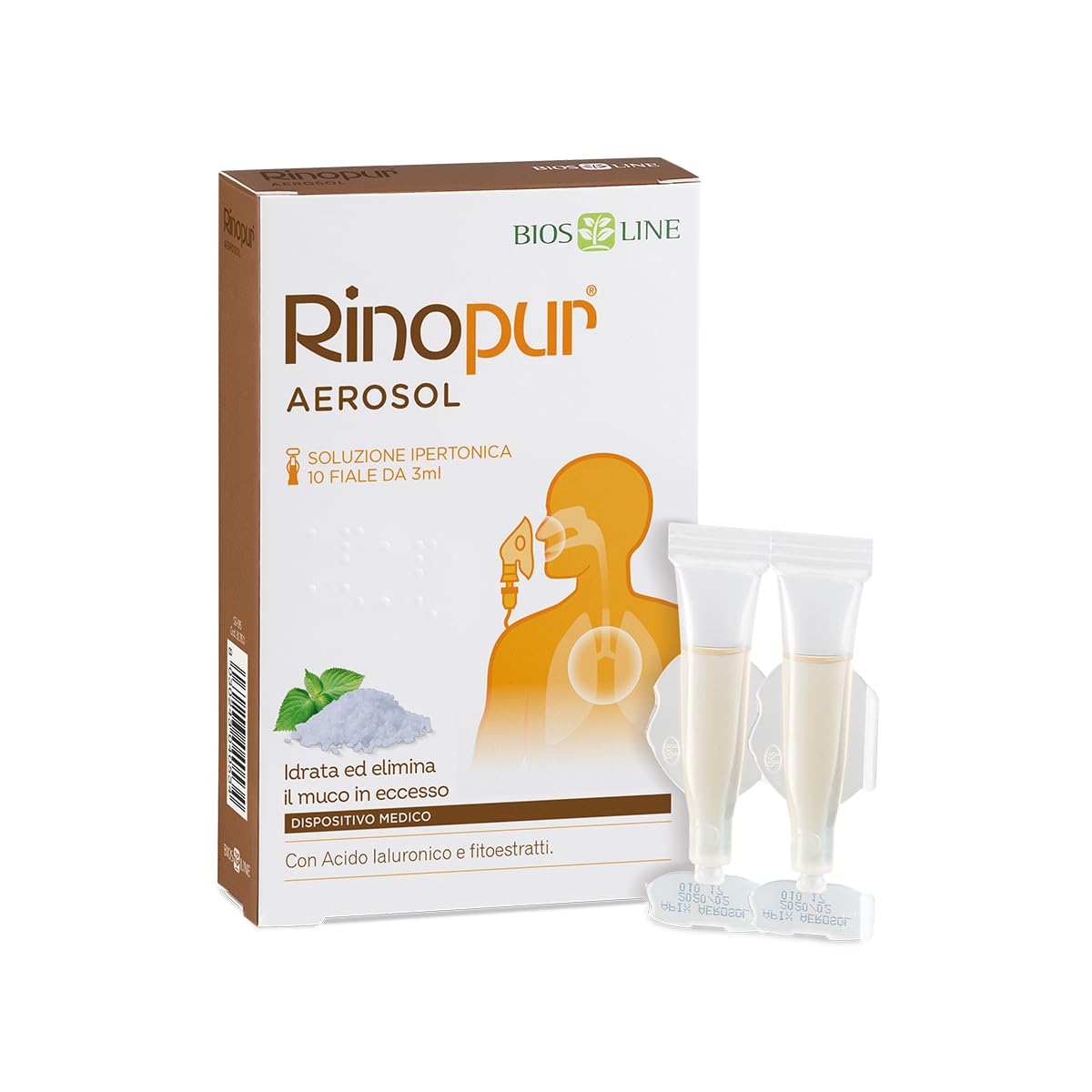 BIOS LINE Rinopur Aerosol monodose 10x3ml CE DDM 93/​42