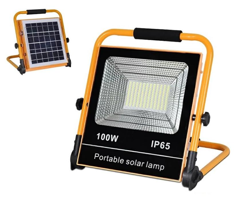 Kenbrook Solar Portable LED Work Light Waterproof Outdoor Camping Emergency Car Job Site Lighting (100W) (B0CJ5M4XWT) Amazon Price History, Amazon Price Tracker