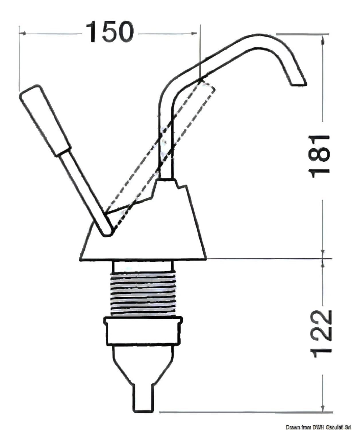 Whale® Flipper MK4 Handpumpe – selbstansaugend, für Süß- & Salzwasser Autarke, stromlose Handwasserpumpe, selbstansaugend, manuelle Wasserversorgung, Marine,Camper, Wohnmobil, Caravan, DIY