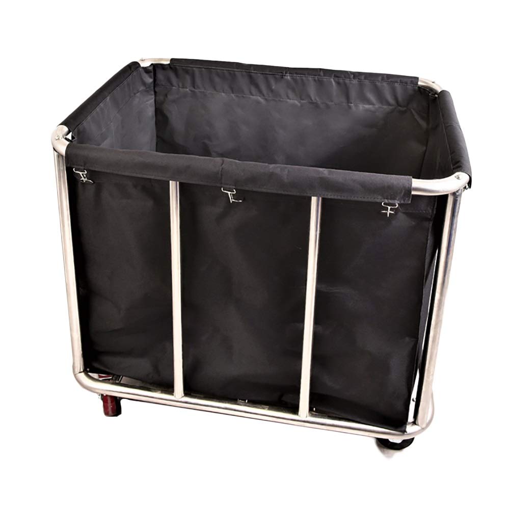 Rolling Laundry Hamper Trolley With Removable Bag, Extra Large Sorter Cart(Black,Large)