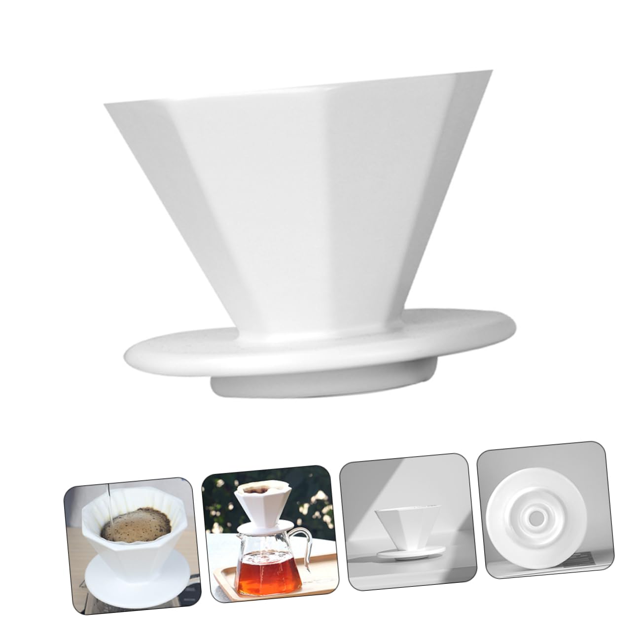 SHINEOFI 2 Piezas 咖啡滤杯 Filtrar Reutilizable Café Filtrado Filtros De Café Con Colador Práctico Filtro De Café Taza De Filtro De Casa Filtro Espesado Embudo De Cafe Casero Cerámica