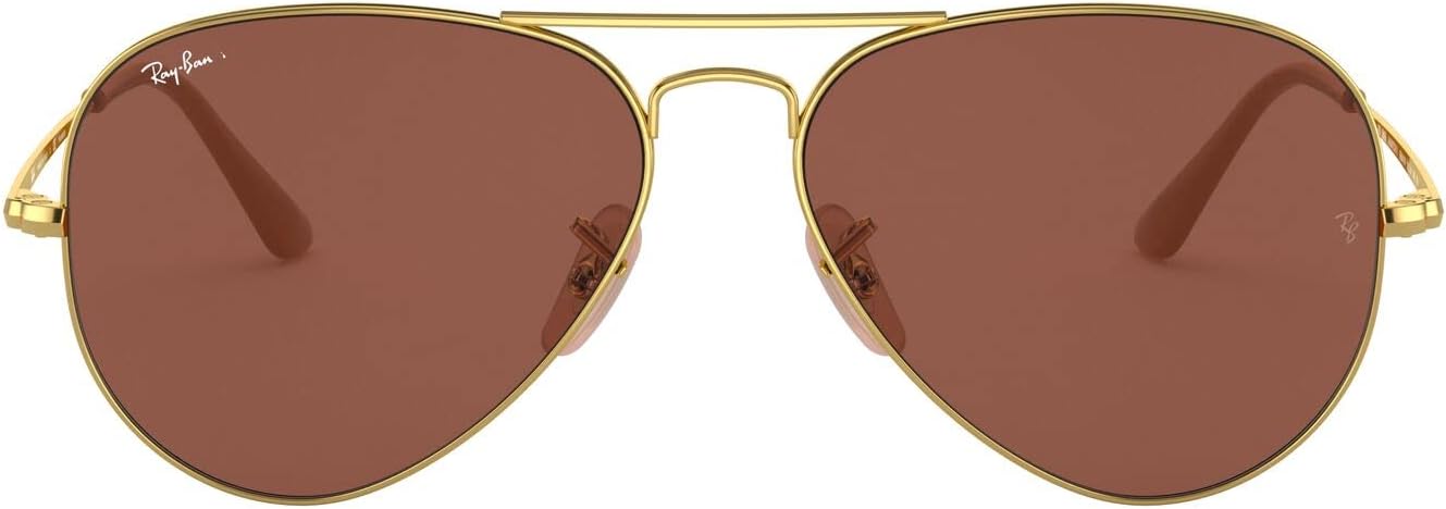 Ray-Ban Rb3689 Aviator Metal Ii Sunglasses Purple 58 Millimeters