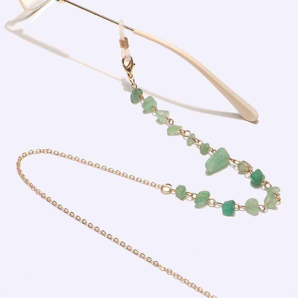 Fashion Chain Natural Stone Not Easy to Fade Handmade Eyeglass Mouthpiece Anti-Loss