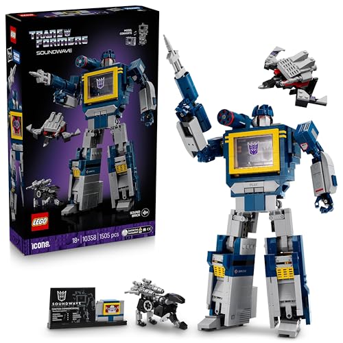 Image of LEGO Icons Transformers: Soundwave Model Kit, Home and Office Decor Building Set for Adults 10358