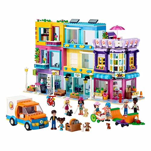 Friends Edificio della Strada Principale, Set Costruzioni Modulari con Café di Heartlake City, Parrucchiere e Casa delle Mini Bambole, Giochi per Bambini e Bambine da 8 Anni, Idea Regalo 41704 - Lego - Immagine 3