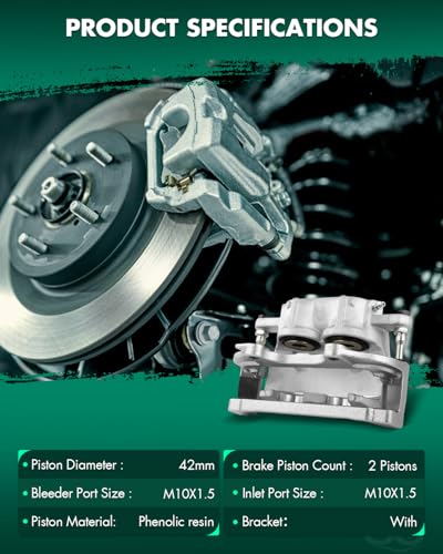 Image of SCITOO 18-5016 Front Right Disc Brake Caliper w /Bracket Fit For Chrysler For 200 2013-2014,For Dodge For Charger 2006-2020,For Dodge For Magnum 2005-2008, Double Pistons