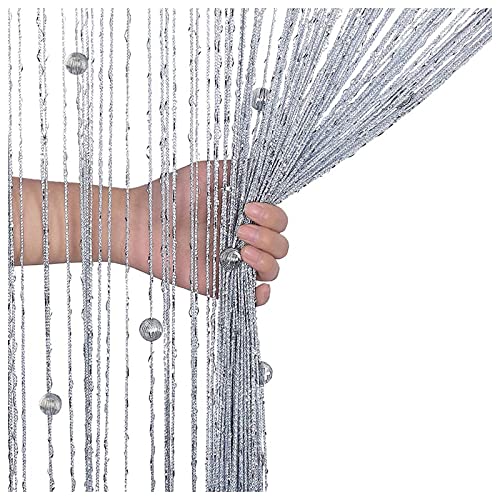 Cortina de Hilo con Borla, Cortina de Lentejuelas con Cuentas, Cortina de Puerta, Cortina de Puerta con Cuentas, decoración del hogar para Ventanas Cover