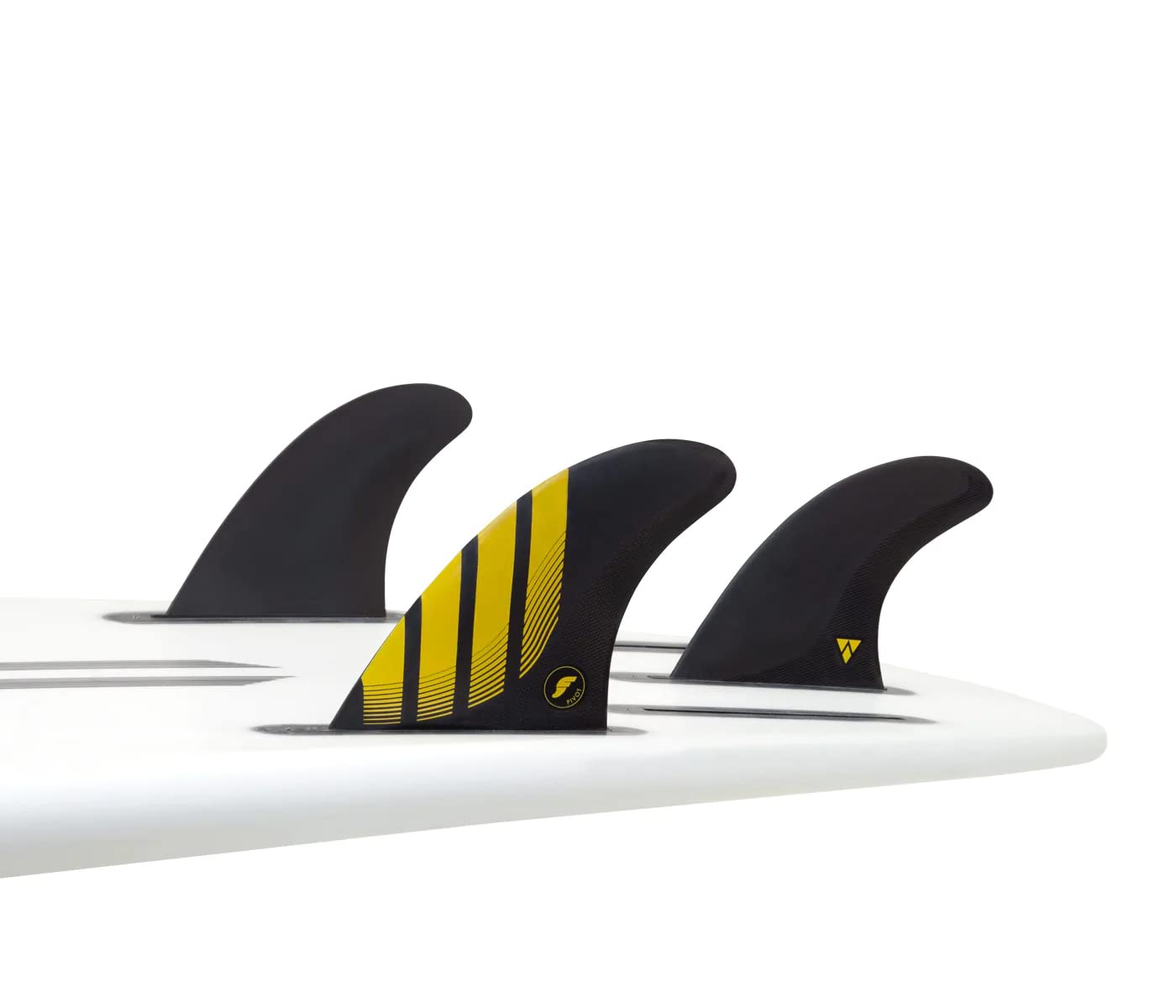 Futures Fins P4 Alpha Thruster Fin Set, Carbon/Yellow, Small