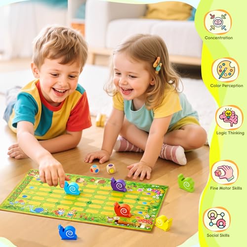 Snail's Pace Race Game para 2-6 jugadores, 3-6 años miniatura 4