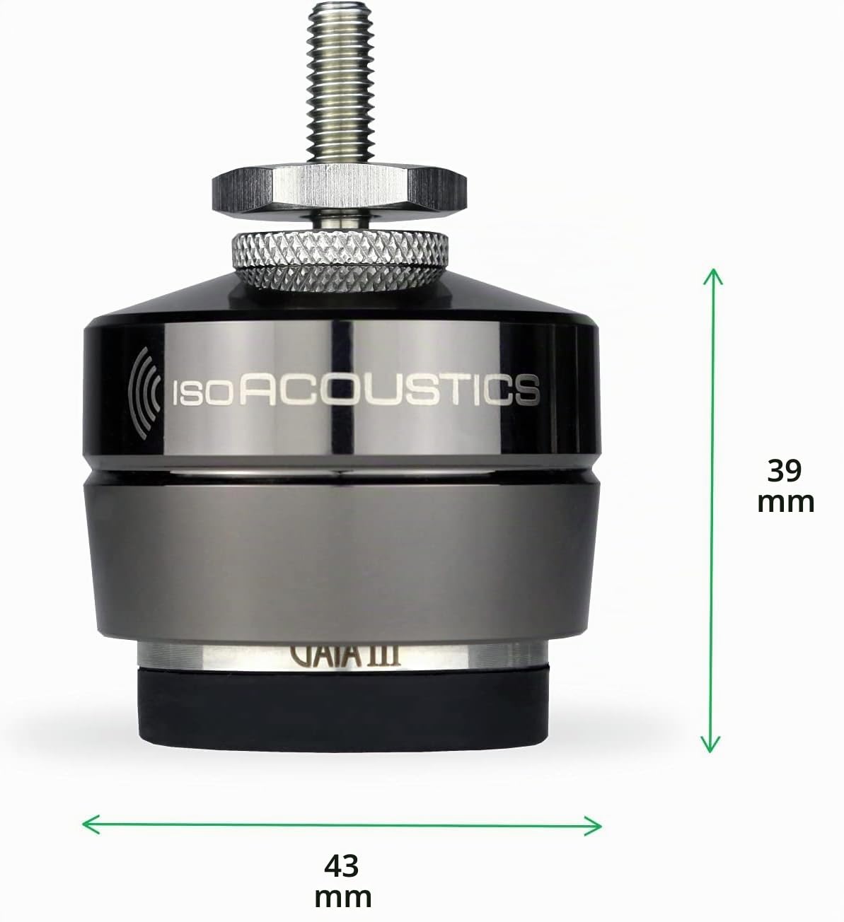 IsoAcoustics Gaia Series Isolation Feet for Speakers & Subwoofers (Gaia III, 32 kg Max) – Set of 4