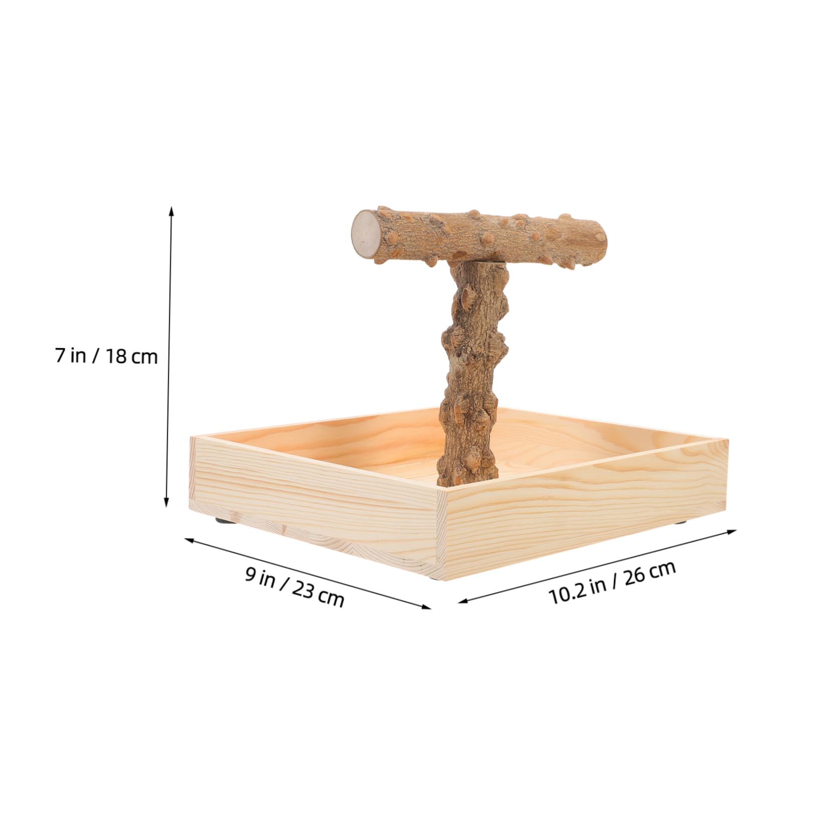 Toyvian Perchoir à Oiseaux en Bois Naturel pour Table Stable et Jeu pour Perruches