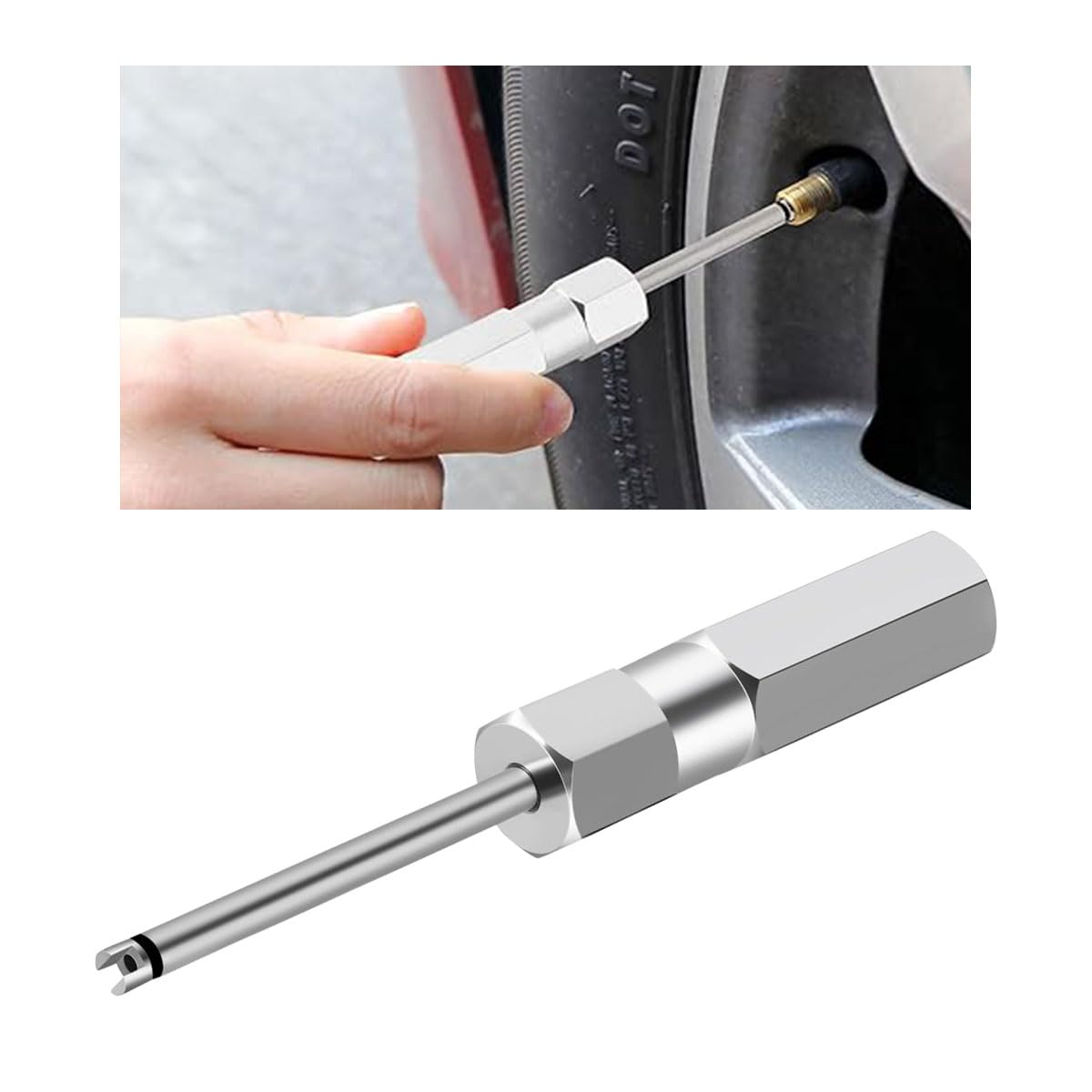 Valve Core Removal Tool, No Scratch Valve Stem Removal Tool Tire Valve Stem Puller Tool, Car Tire Repair Install Tool for Schrader Valve Cores