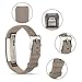 Tobfit Leather Bands Compatible with Fitbit Alta/Alta HR Bands, Genuine Leather Replacement Wristbands, (Black+Suede Grey, 5.5''-8.1'')