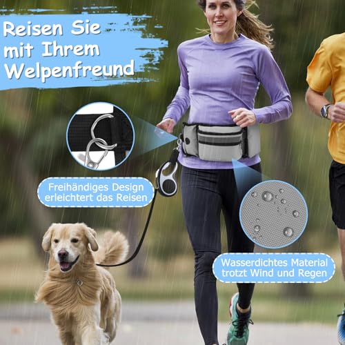 ZESTEFY Leckerlibeutel Hundetraining, Robuste Bauchtasche mit Kotbeutelspender, Flaschenhalter, Reflektor & Verstellbarem Gurt – Wasserdichtes Hundezubehör für Gassi, Training & Outdoor
