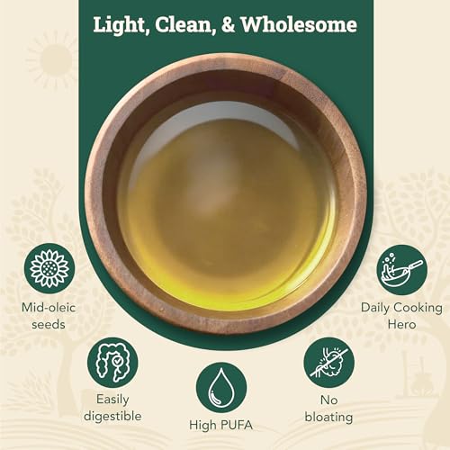 Image of Anveshan Wood Pressed Sunflower Oil 3Litre | HDPE Can | Kolhu /Chekku| Natural Antioxidants & Rich in Omega-6 | Hexane Free| Cholesterol Free (Pack of 2)