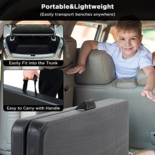 Roowest 2 Pcs Plastic Folding Portable Bench Seat 6 Feet Foldable Bench Seating With Carrying Handle For Garden Dining Party Sports Camping Bbq Sports Indoor Outdoor Entertaining Activities #TOP3