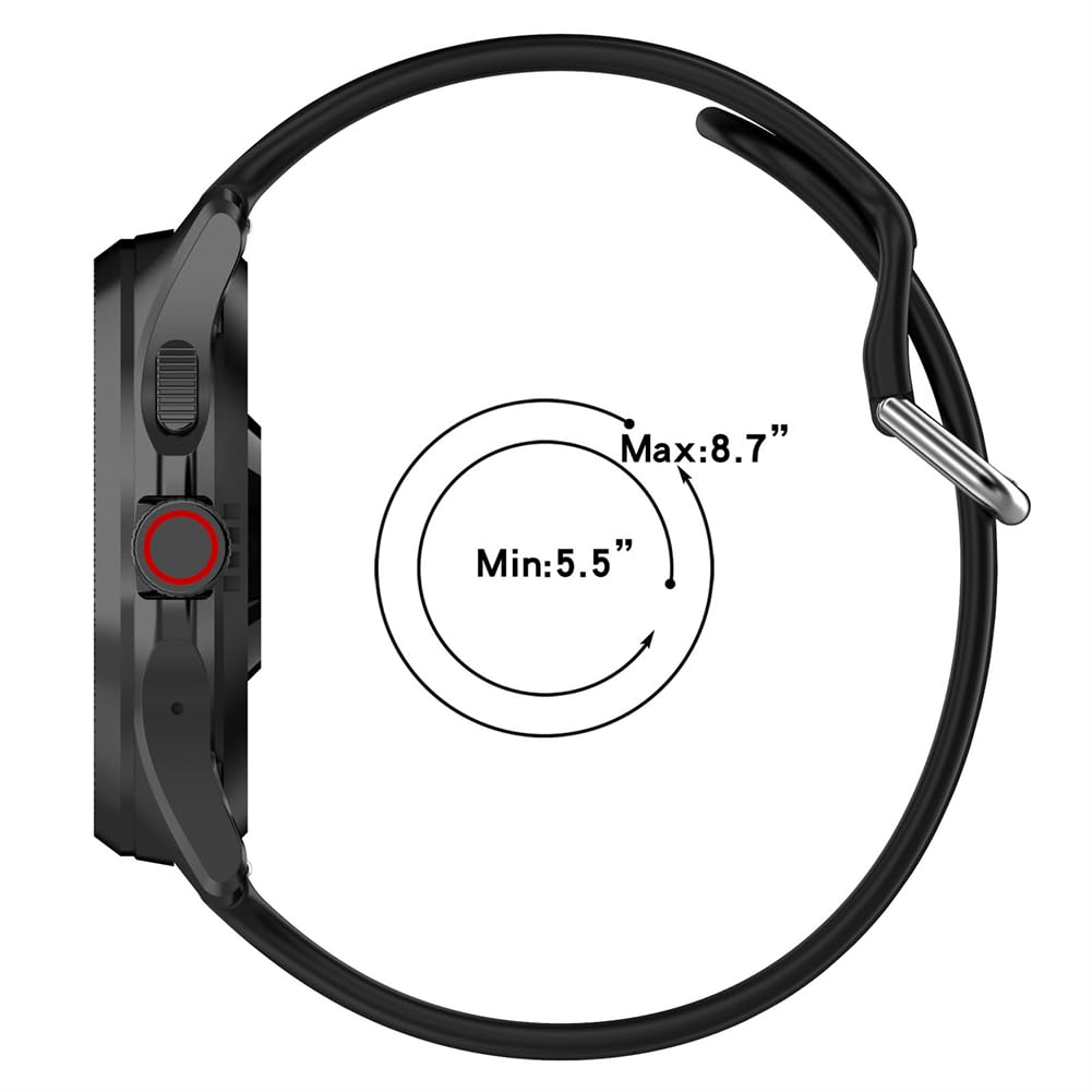 24MM Cinturini Compatibili con Ticwatch pro 5 Cinturino Sport Cinturino in Silicone Cinturini di Ricambio per iTOUCH AIR3