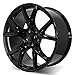 Set of 22 Gloss Black Trackhawk Style Wheels for Jeep Grand Cherokee or Dodge Durango (22x10, 35mm Offset)