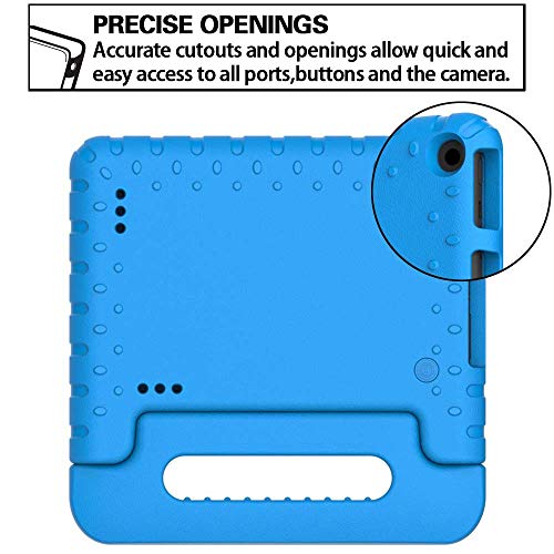 FINDING CASE for All-New Amazon Fire 7 with alexa Tablet Case(9th & 7th & 5th Gen,2019 & 2017 & 2015 Release) -ShockProof Handle Foam Stand Protective Cover for fire 7 " Tablet blue - Image 3