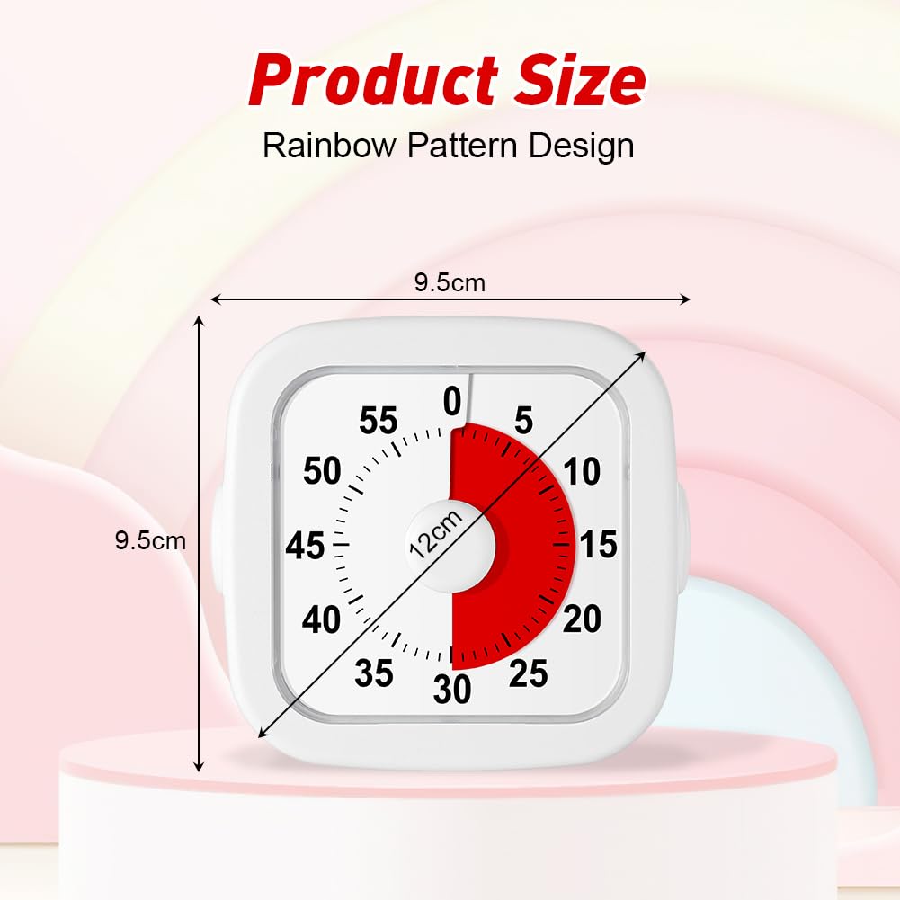 HOTUT 60 Minute Visual Timer for Kids,Visual Countdown Timer Clock Kids ...