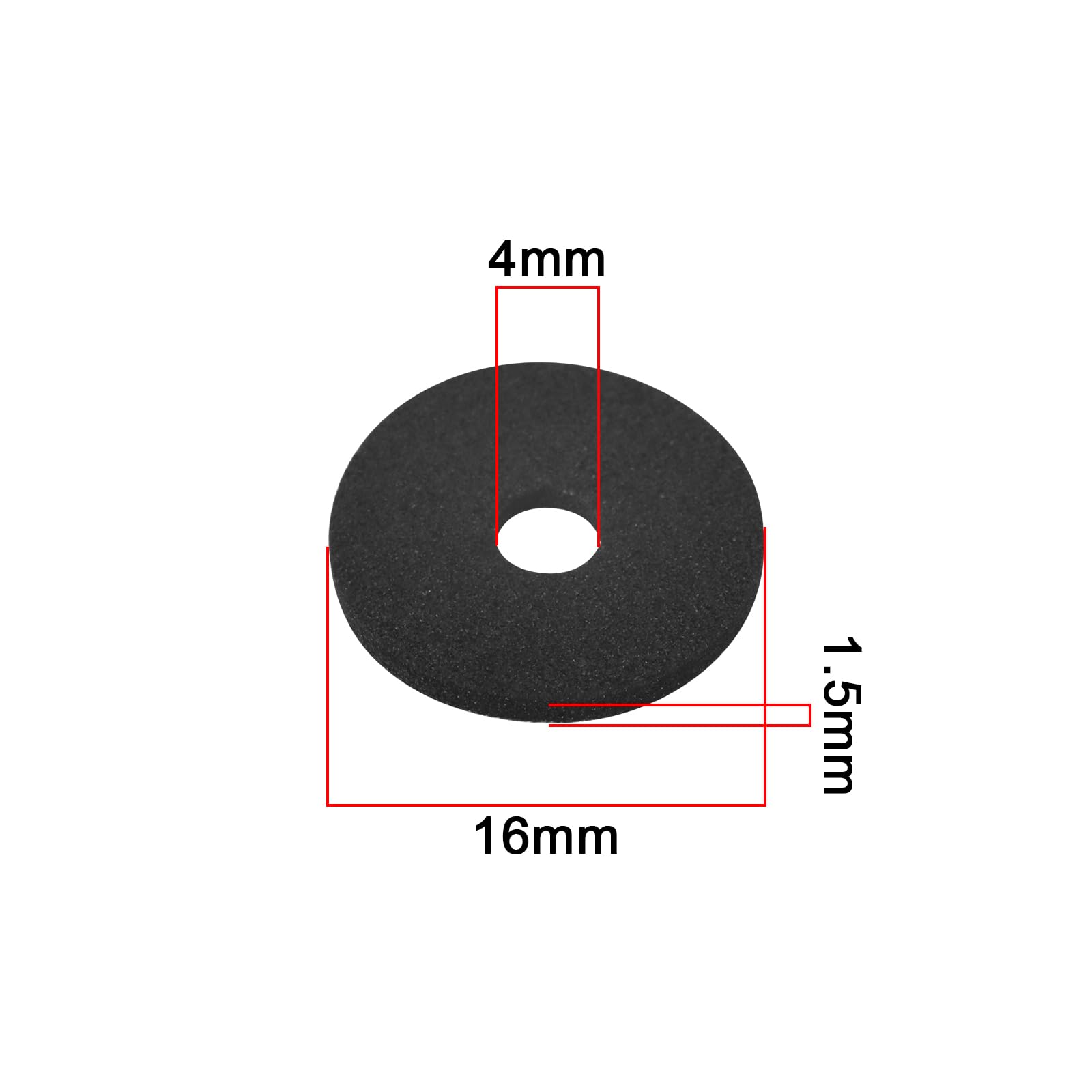 VGOL 20pcs Foam RC Body Washers FAST104 Suitable for Most RC Model Cars Truck Buggy Body Shell Replacement RC Car Parts Black 16x4x1.5mm - Image 4