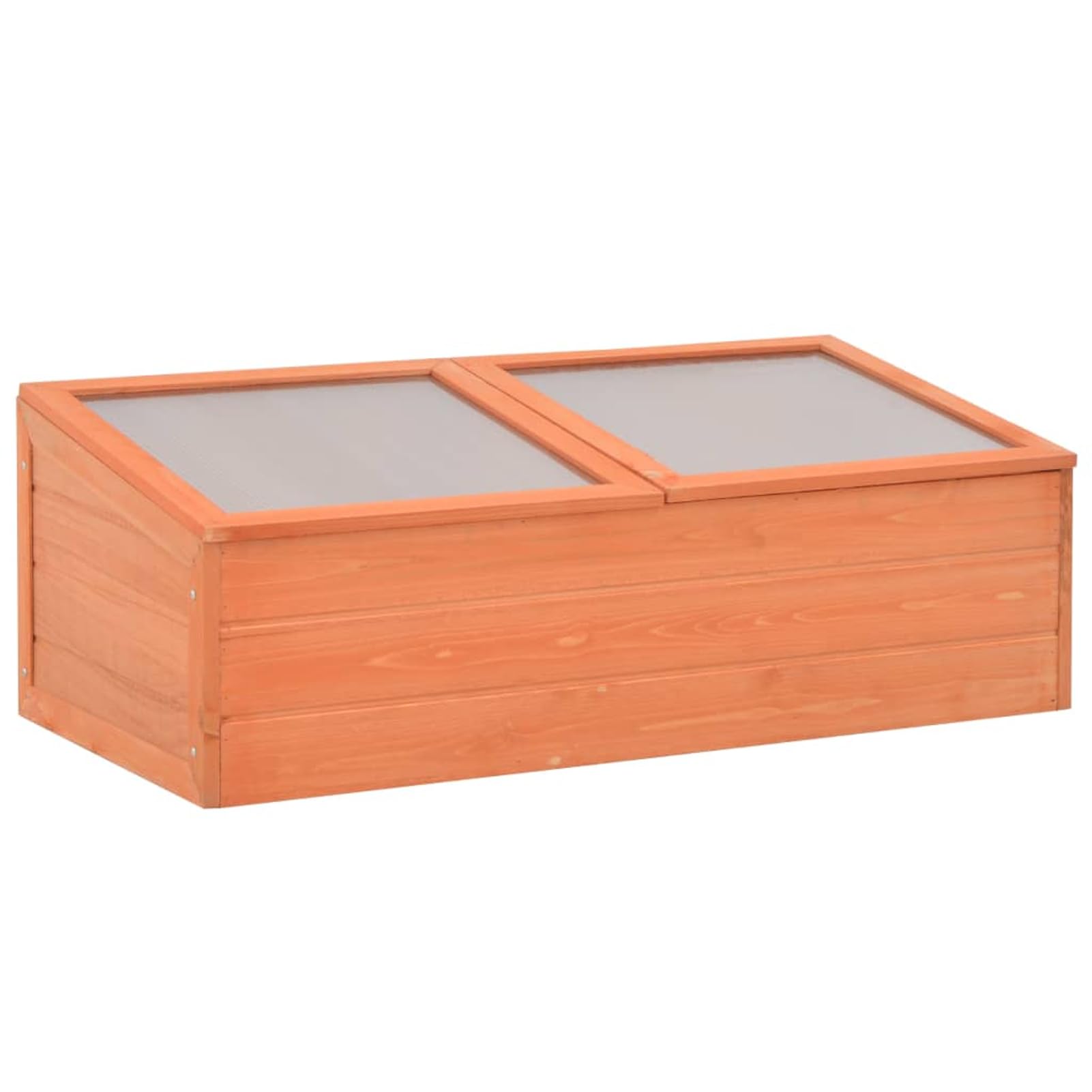 Inspekt 100 x 50 x 34 cm, z drewna i płyty PC, wytrzymała szklarnia z pokrywą na zawiasach, idealna do ochrony przed mrozem młodych roślin na wiosnę