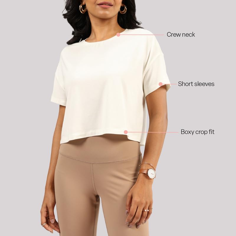 Image of BlissClub Women's Cotton Solid Regular Fit Tshirt