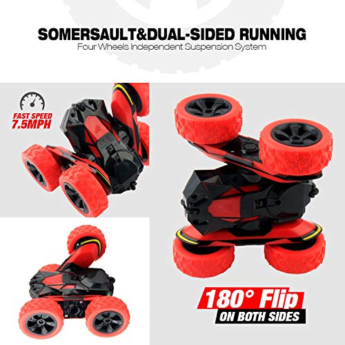 Remote Control Car, 4WD 2.4Ghz RC Stunt Car Toys Double Sided Running 360°Rotating High-Speed Vehicle, Kids Toy Cars Ideal Gift for Boys Girls No Battery - Thumbnail 6