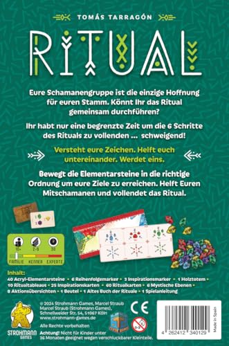 Strohmann Games Ritual: Cooperative Fantasy Board Game for 6+ Years, 2-4 Players, Grün, 23 cm x 15.5 cm x 0.1 cm - Image 2