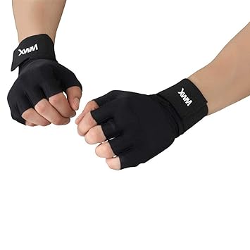 NEVER LOSE WMX Series Fitness Gloves/Weight Lifting Gloves/Gym Gloves/Bike Gloves (XL, Sheep Leather), Black - image, photos