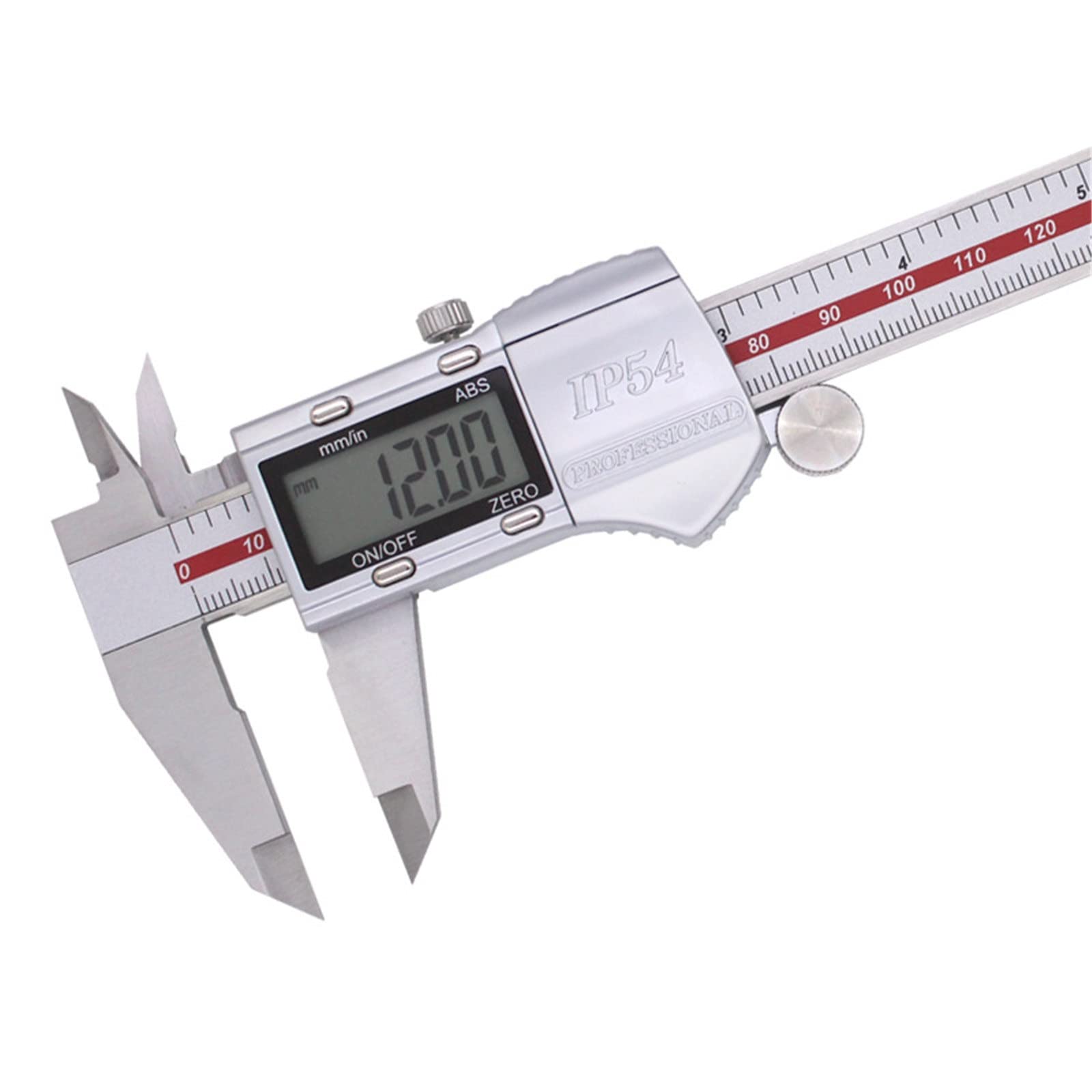 RajoNN Calibrador electrónico Digital Calibrador Digital electrónico de Alta precisión Impermeable para el hogar e Industrial (Color: Plata, tamaño: 0.000-11.811 in)