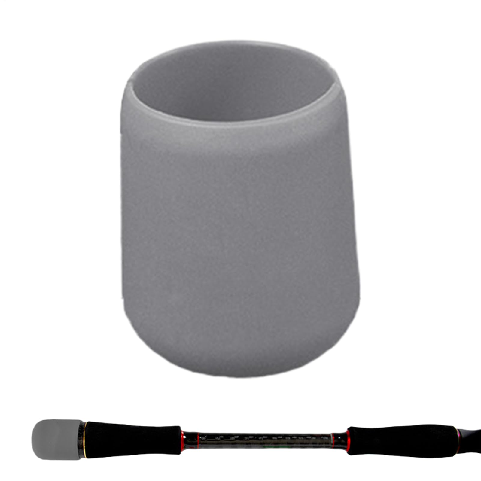 Bouchon De Canne à Pêche - Silicone 3,1x3,1x4 Cm - Antidérapant - Protège Embout Et Talon - Ultra Léger - Pour Pêche Outdoor