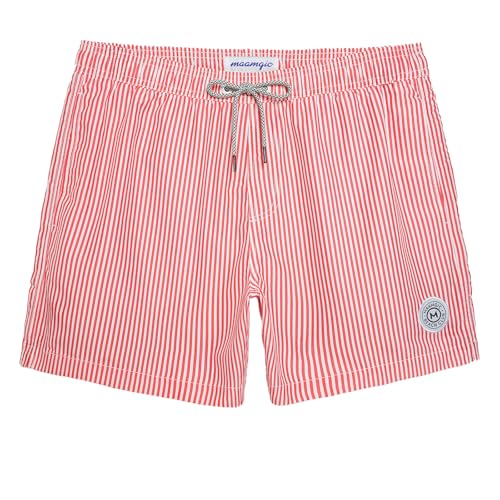 Image of maamgic Mens Swim Trunks 5 Inch with Mesh Lining, Quick Dry Mens Bathing Suit, Swim Shorts for Swimming and Beach