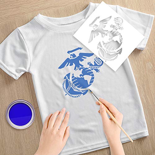 image for Koogel 8 Pcs Plastic Stencil Template+1 Mysterious Airbrush Stencils, 