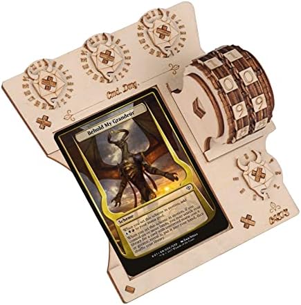 Commander EDH Command Zone Tray with Life Counter Wooden Compatib...