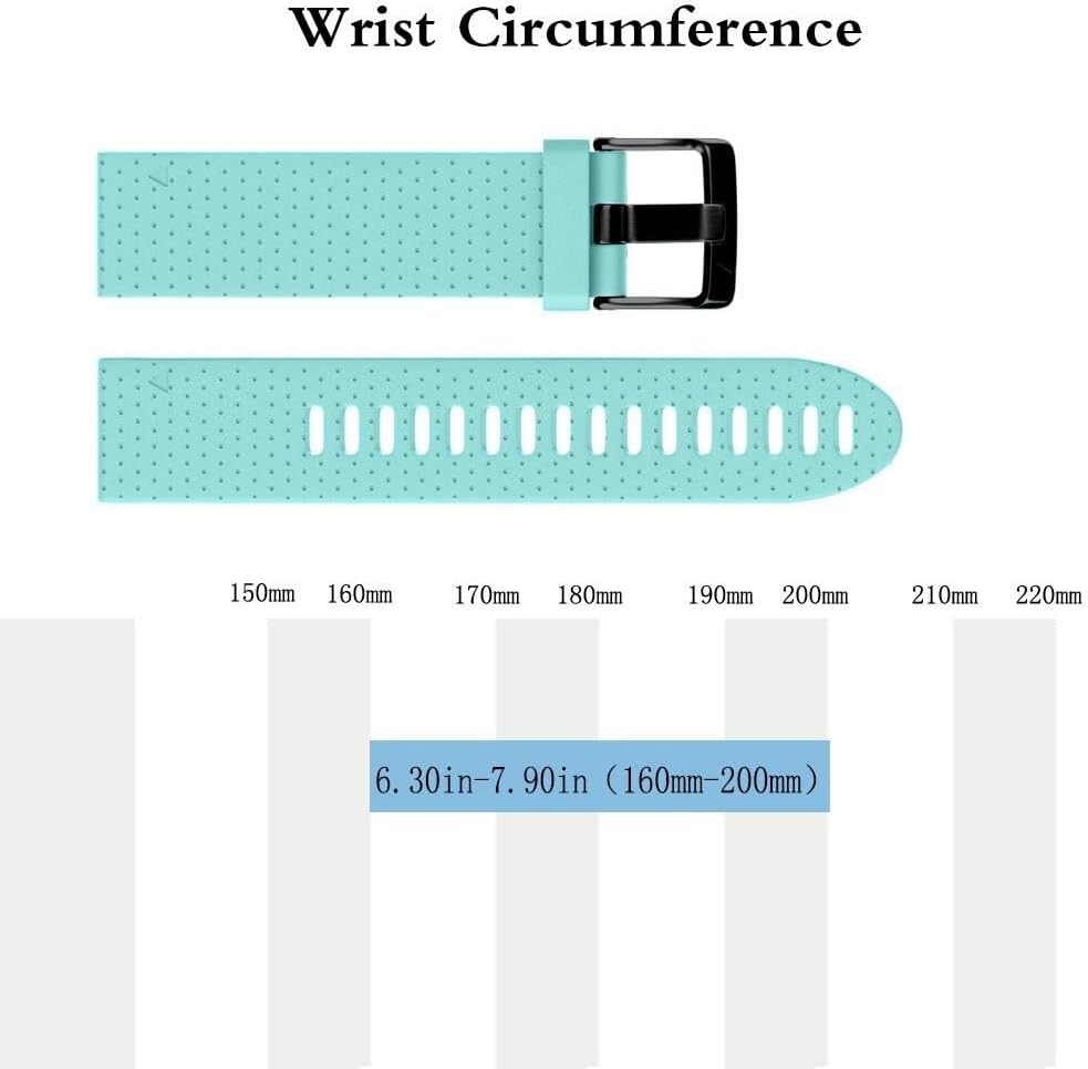 for Fenix 5S/Fenix 6S Bands 20mm Easy Fit Silicone Watch Bands Replacement for Fenix 7S/Fenix 5S Plus/Fenix 6S Pro/D2 Delta S Smartwatches(Black)