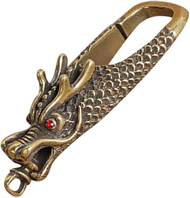Dragon Head Carabiner Keychains Keyring: Antique Animal Keychain Retro Key Holder Metal Car Keychain Accessories