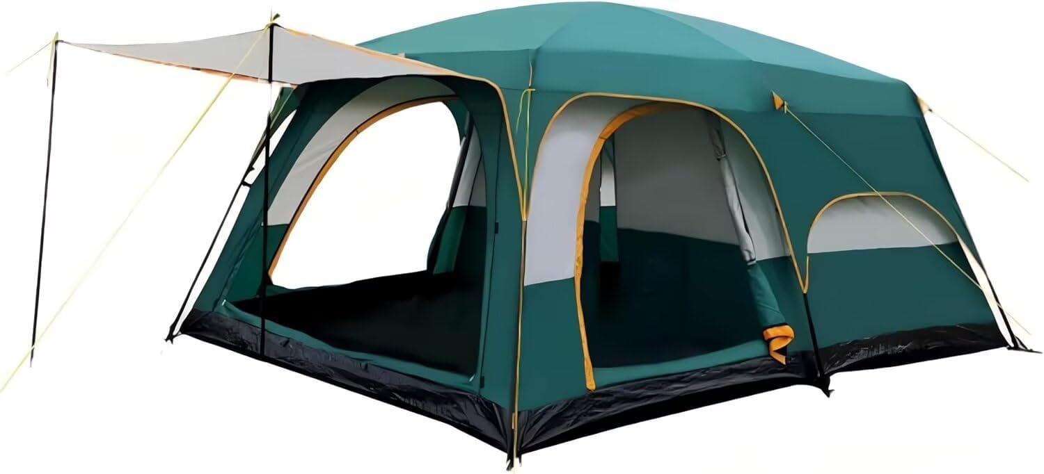 テント キャンピングテント ドームテント 2ルーム 二重層 設営簡単 uvカット加工 ワンタッチ キャンプ アウトドア 前室付く