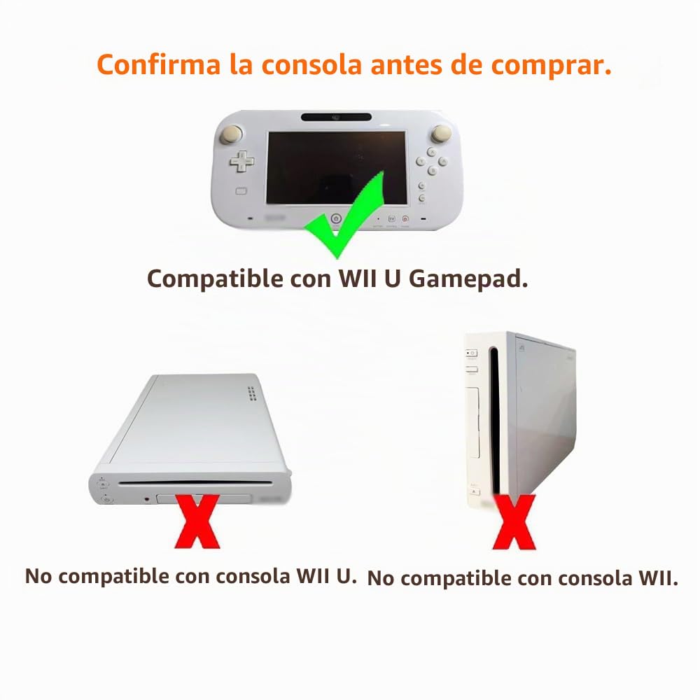 Adaptador de Fuente de Alimentación de CA Compatible para Wii U Gamepad