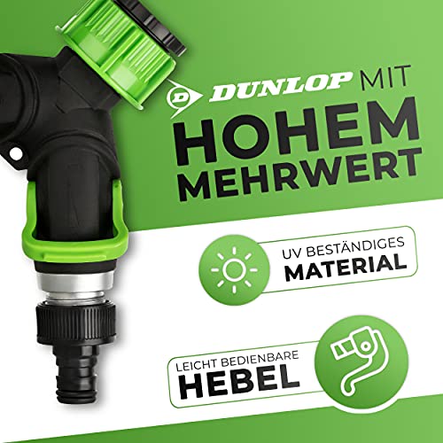 Dunlop Water distributor, infinitely adjustable 2-way valve garden hose distributor with quick coupling 3/4 inch tap adapter - Image 4