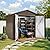 DWVO 6x4ft Outdoor Storage Shed, Lockable Metal Tool Storage Sheds, Waterproof Garden Sheds with Vents for Backyard, Patio, Garage, Lawn, Brown
