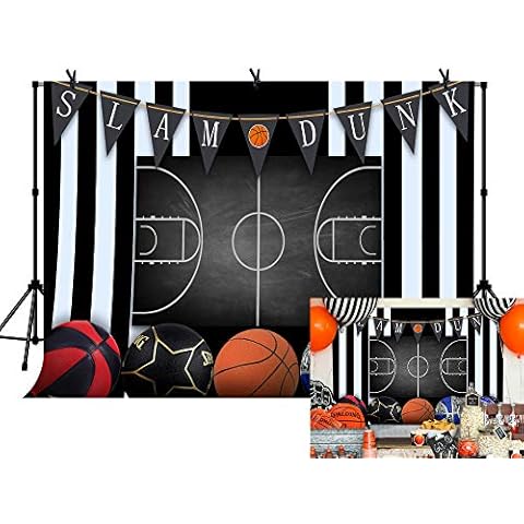 LYLYCTY 7x5ft Basketball Bakcdrop for Theme Party Spulies Banners Sports Photography Background LYLS929 Cover