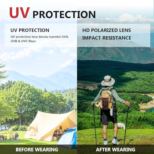 Eyekepper Polarized Sunglasses Block Glare UV400 with Metalless Screwless Spring Hinges3