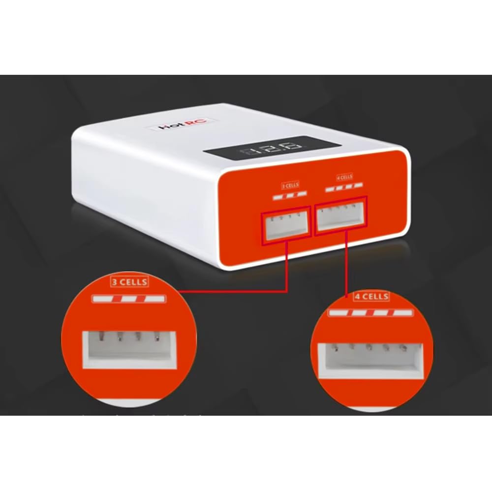 Lipo Balance Charger 3S-4S RC Caricabatteria 11,1 V/14,8 V Carica rapida più veloce Scarico RC compatto per batterie Lipo 3S 4S, caricatore bilanciamento per hobby, auto, barca, aeroplano