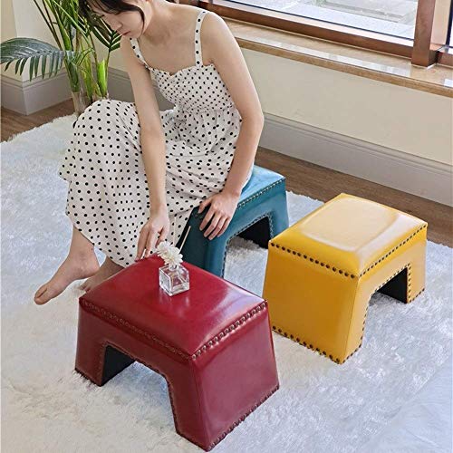 Muebles elegantes para el hogar y taburete cuadrado de cuero salon 5